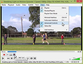 vlc media player frame by frame